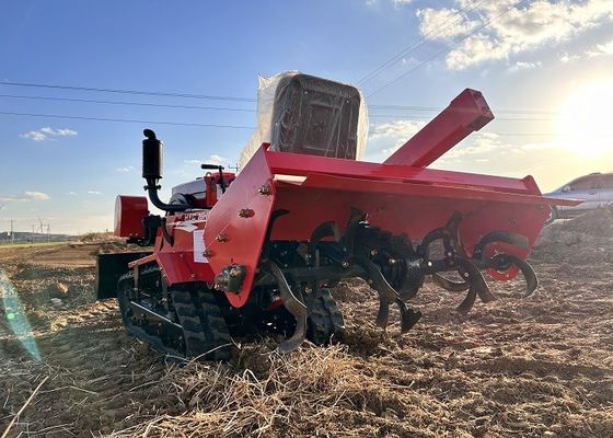 Kauçuk Çizgi Küçük Sürünen Traktör Çok Fonksiyonlu Paddy Field Sürünen Mini Traktör 25 HP