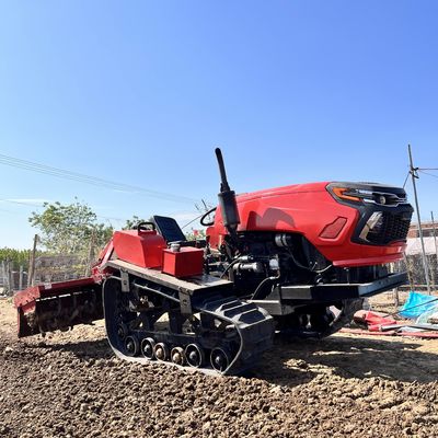 Çeşitli işlevli kompakt sürünen traktör çiftlik ekipmanları yükleyici ve backhoe ile