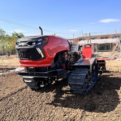 Çeşitli işlevli kompakt sürünen traktör çiftlik ekipmanları yükleyici ve backhoe ile