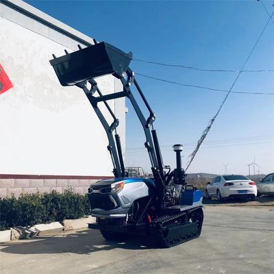 Dizel motorlu sürünen pist traktörleri 50HP 60 HP yükleyici ile