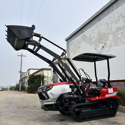 Dizel motorlu sürünen pist traktörleri 50HP 60 HP yükleyici ile