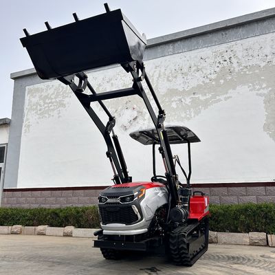 Dizel motorlu sürünen pist traktörleri 50HP 60 HP yükleyici ile
