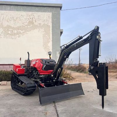 Sürücünün izlediği kompakt traktör 50HP Rotary Mini Bulldozer Kultivator