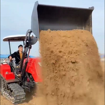 Ağır Makine Tarım 80hp Sürünen Kompakt Traktör Yükleyiciyle