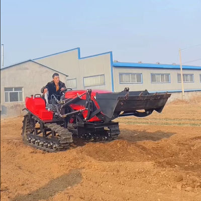 Sürücülük yolu traktörü çiftlik makinesi 80 beygir gücü yükleyici ile traktör