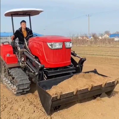 Ağır Makine Tarım 80hp Sürünen Kompakt Traktör Yükleyiciyle