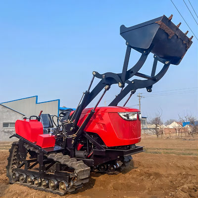 Ağır Makine Tarım 80hp Sürünen Kompakt Traktör Yükleyiciyle
