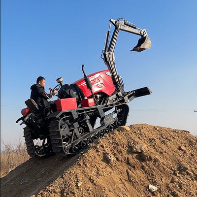 Yeni 80hp Crawler Çiftçi Çöpçatanlık ve Buldozerleme Rotary Toprağı için Mini Track Traktör
