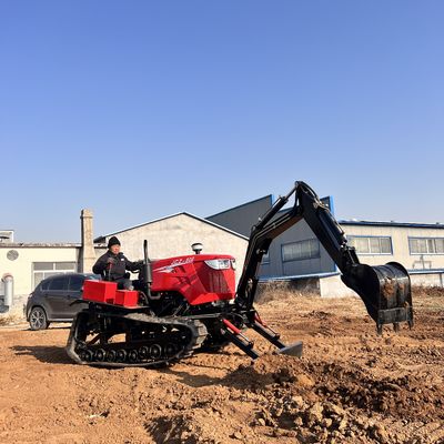 Paddy Field / Kuru Toprak Kauçuk Çubuklı Çiftlik Sürücü Traktörü Trencher / Rotary Tiller ile