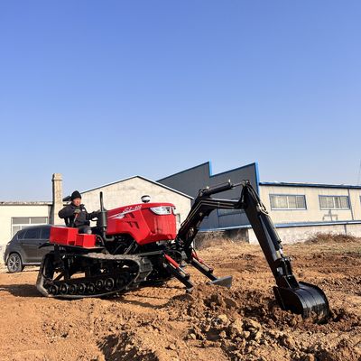 Paddy Field / Kuru Toprak Kauçuk Çubuklı Çiftlik Sürücü Traktörü Trencher / Rotary Tiller ile
