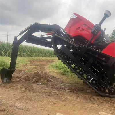 Paddy Field / Kuru Toprak Kauçuk Çubuklı Çiftlik Sürücü Traktörü Trencher / Rotary Tiller ile