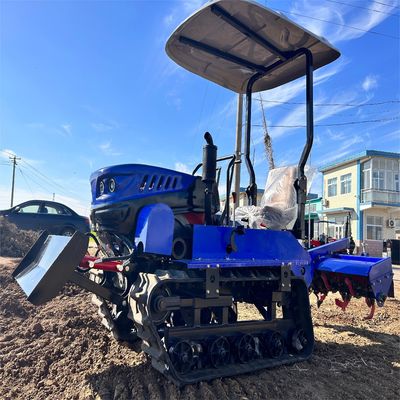 Mikro 35HP Kompakt Traktör Döner Bahçe Çiftçisi Ekskavator Kovasıyla Traktör