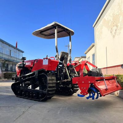 Orchard Mini Traktör, Vineyard Crawler Traktör 50 HP Rotary Tiller Arı ile