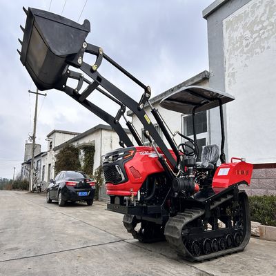 Mini 50HP Paddy Field Crawler traktörü motor gearbox ile CE sertifikalı