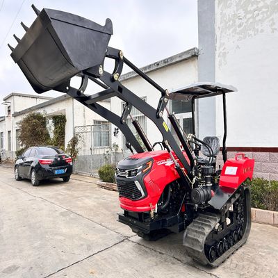 Mini 50HP Paddy Field Crawler traktörü motor gearbox ile CE sertifikalı
