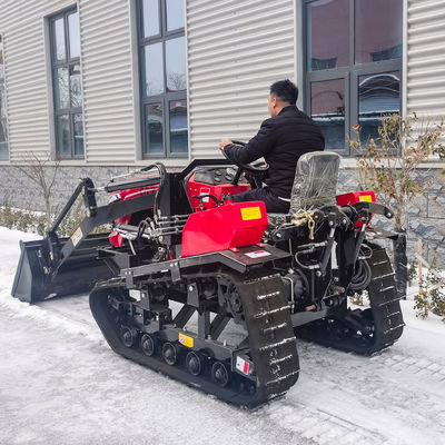 OEM ODM Çiftlik Sürücüsü Traktör / Mini Traktör 50 HP Ön Son Kovasıyla