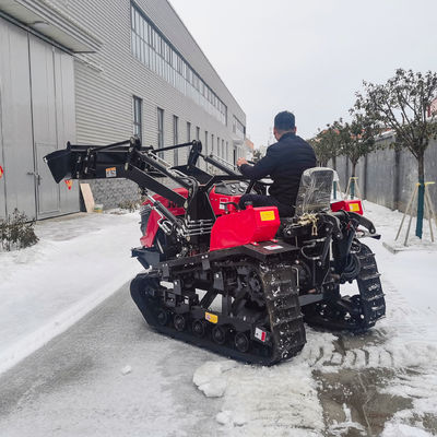 OEM ODM Çiftlik Sürücüsü Traktör / Mini Traktör 50 HP Ön Son Kovasıyla