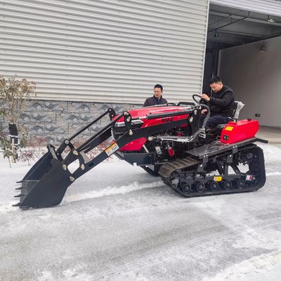 OEM ODM Çiftlik Sürücüsü Traktör / Mini Traktör 50 HP Ön Son Kovasıyla