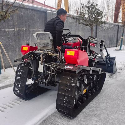 Kauçuk Yolu Çiftlik Pirinç Paddy Traktörü Tarımsal 50hp Sürünen Traktör
