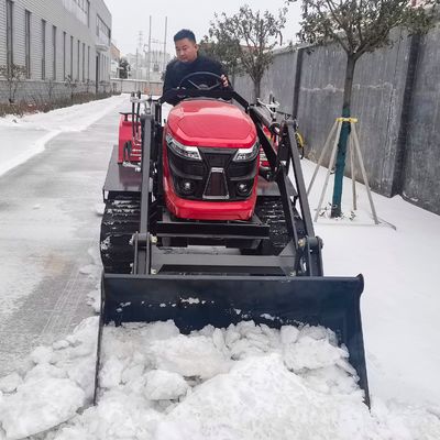 Kauçuk Yolu Çiftlik Pirinç Paddy Traktörü Tarımsal 50hp Sürünen Traktör