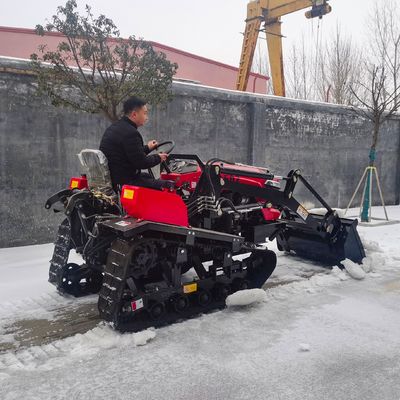 Kauçuk Yolu Çiftlik Pirinç Paddy Traktörü Tarımsal 50hp Sürünen Traktör