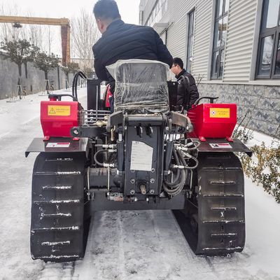 Kauçuk Yolu Çiftlik Pirinç Paddy Traktörü Tarımsal 50hp Sürünen Traktör