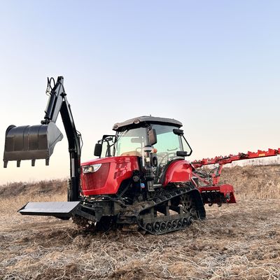 Çok amaçlı 120HP sürünen traktör yetiştirici lastik pist sürünen traktör Satılık