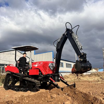 Çok Kullanımlı Çiftlik Mini Traktörü 120 HP Tarımsal Sürünen Traktör