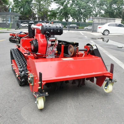 Benzin Çim biçme makinesi Kendi kendine çalışan 12 HP uzaktan kumanda çim biçme makinesi