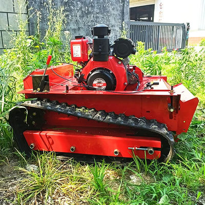 Çok fonksiyonel uzaktan kumandalı sürünen çim biçme makinesi 1200mm Genişliği 12HP