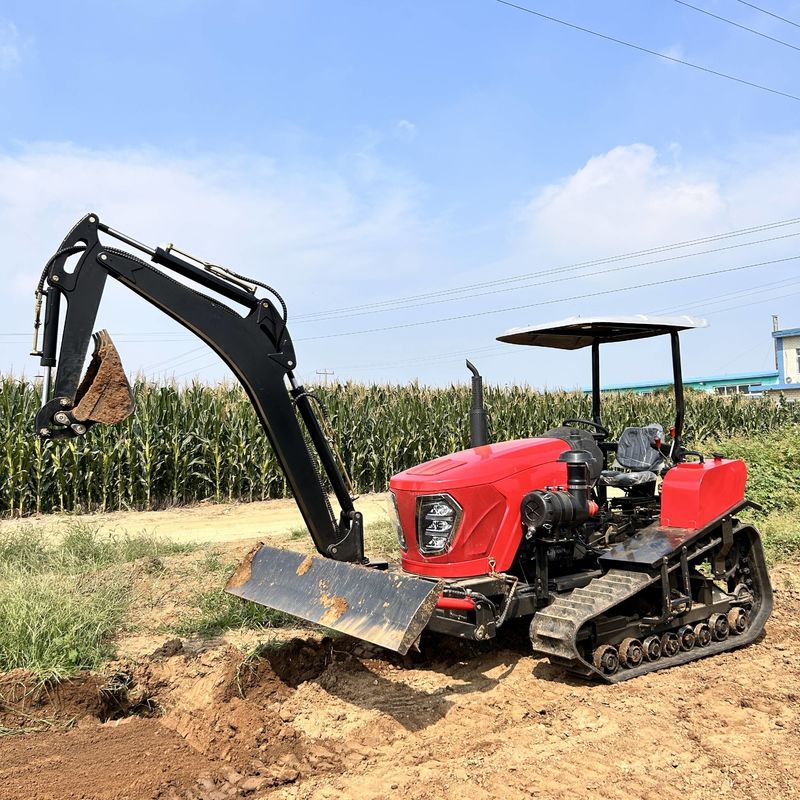 80HP Tarım Makine Ekipmanı Çiftlik Üreticisi Rotary Tiller Tarım Mini Crawler Traktörü